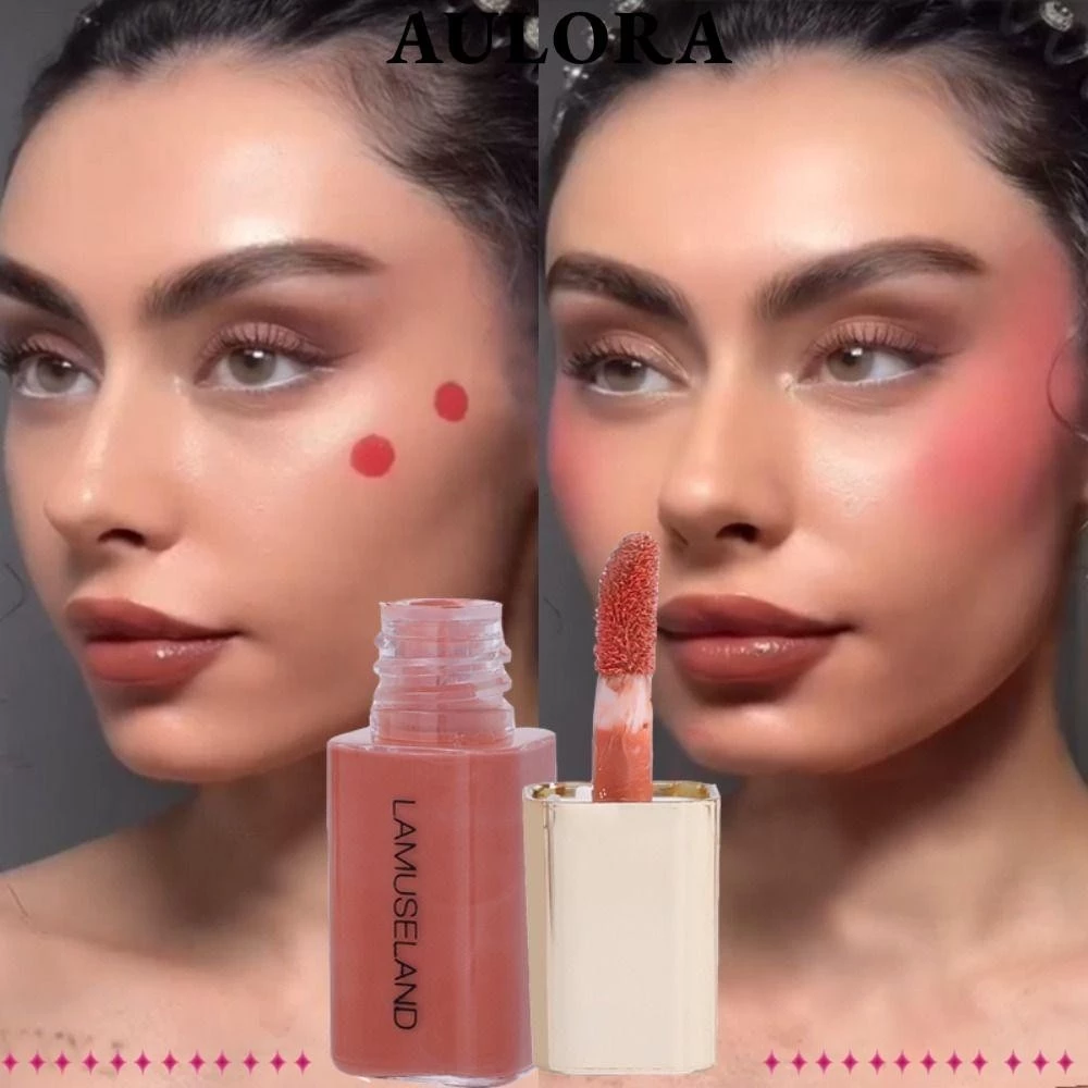 Aulora Liquid Blusher, Que đánh dấu phấn má hồng chống thấm nước lâu trôi, Mượt mịn màng Mờ Mini Cheek Eye Mousse Face