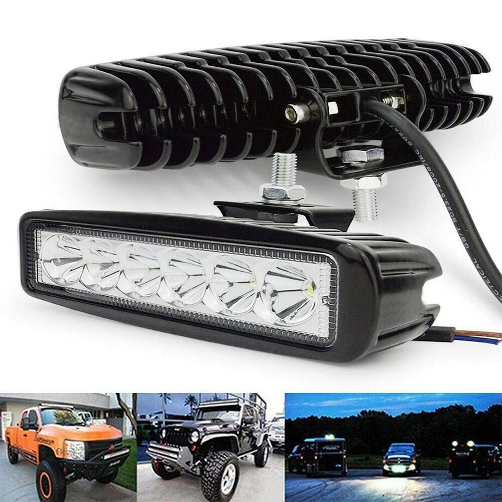 Giá đỡ đèn pha LED 6 bóng 18W 800LM cho ô tô / xe tải
