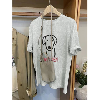 Nrvp [Mới 100% Cotton] Áo thun ngắn tay nữ Tee Baggy Nam Nữ Baggy Tròn Unisex Cổ dáng rộng Unisex Tee 4 / 12