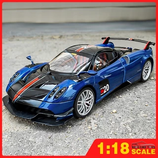 Klt 1: 18 Pagani Huayra BC Đồ chơi hợp kim kim kim loại Mô hình ô tô Diecast Xe cho bé trai Trẻ em Mô phỏng Âm thanh Hiệu ứng ánh sáng Quà tặng Sở thích Bộ sưu tập