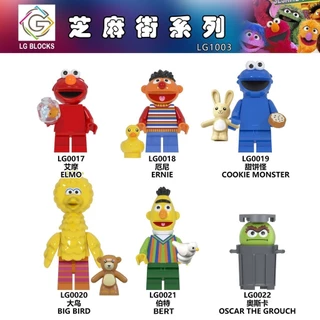 Elmo Nhân Vật Đồ Chơi Ernie Minifigures Sesame Street Building Cookie Monster Blocks