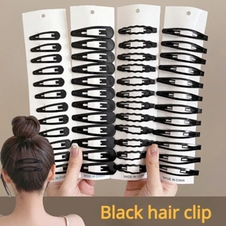 Bộ kẹp tóc màu đen với kẹp BB Side Bangs thời trang và tối giản