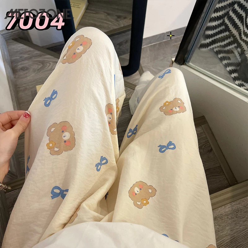 Quần Pyjama METOZONE, quần ống thẳng thông thường ở nhà có thể mặc bên ngoài