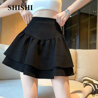 SHISHI Chân váy chân váy chữ  Cổ điển Korean Casual Popular WSQ24520CS 23Z240605