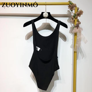 ZUOYINMO bodysuit áo hở lưng áo liền quần rực rỡ ins Gợi cảm Thoải mái WCS2451Z1X 23Z240607