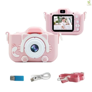 Camera kỹ thuật số di động dành cho trẻ em 20MP 1080P HD Video Camera quay phim Máy ảnh Selfie có thể sạc lại dễ thương với màn hình 1.9 Inch 32GB Thẻ nhớ Trò chơi hỗ trợ Outdoo [24NEW]