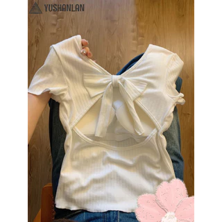 YUSHANLAN áo phông áo thun nữ croptop baby tee Thể thao Popular Thời trang Fashion WCS2430RZK 240423