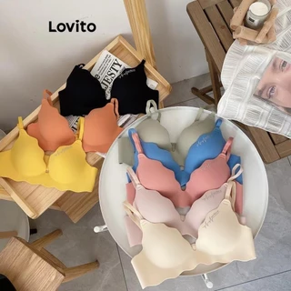 Lovito Áo Bralette cơ bản đơn giản thông thường dành cho nữ LNL61197