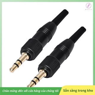 [Gaozuo-shop] 2 Cái 3.5 mm 1 / 8Inch Stereo Vít Khóa Âm Thanh Kết Nối Bộ Chuyển Đổi Cắm Kết Nối Màu Đen Cho Sennheiser Micro Phích Cắm Dự Phòng