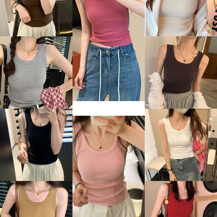 T Sang Trọng Tất Cả Trận Đấu Sling Nữ Mặc Bên Trong Mùa Hè Phong Cách Mới Slim-fit Ôm Hơn Nhìn So