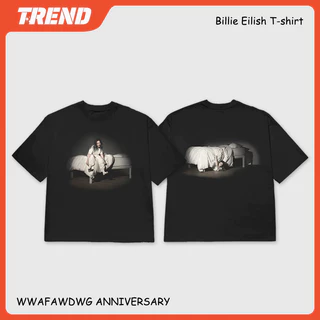 Áo thun Billie Eilish Wwafawdwg Áo sơ mi Cotton cổ điển Top Plus Size Nam Nữ Cổ Điển Đường Phố Rời In Áo thun ngắn tay