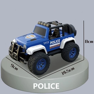 Cool handsome children's toy off-road vehicle pickup truck car police car boy simulation jeep tank military model set