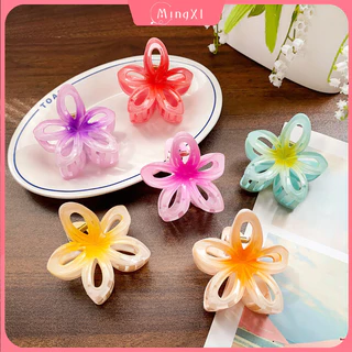 Frangipani Acrylic Cutout Kẹp Tóc Nữ Chuyển Đổi Trứng Hoa Kẹp Tính Khí Ngọt Ngào Cá Mập Kẹp Tóc Phụ Kiện Tóc