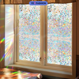 Yesfashion Rainbow Window Privacy Film Phim cửa sổ riêng tư với quy trình khắc 3D Bảo vệ tia cực tím Cầu vồng mờ