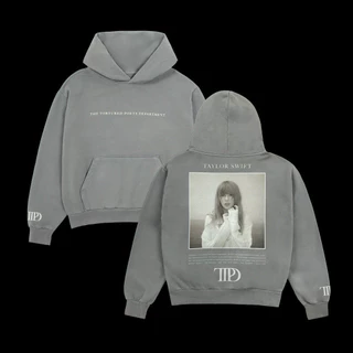 Taylor Swift TTPD Các nhà thơ bị tra tấn Phòng Áo Hoodie màu xám Nam / Nữ Áo Hoodie Thiết kế hỗ trợ Quần áo cùng Áo nỉ Unisex Dạo Phố Áo khoác Áo khoác Top