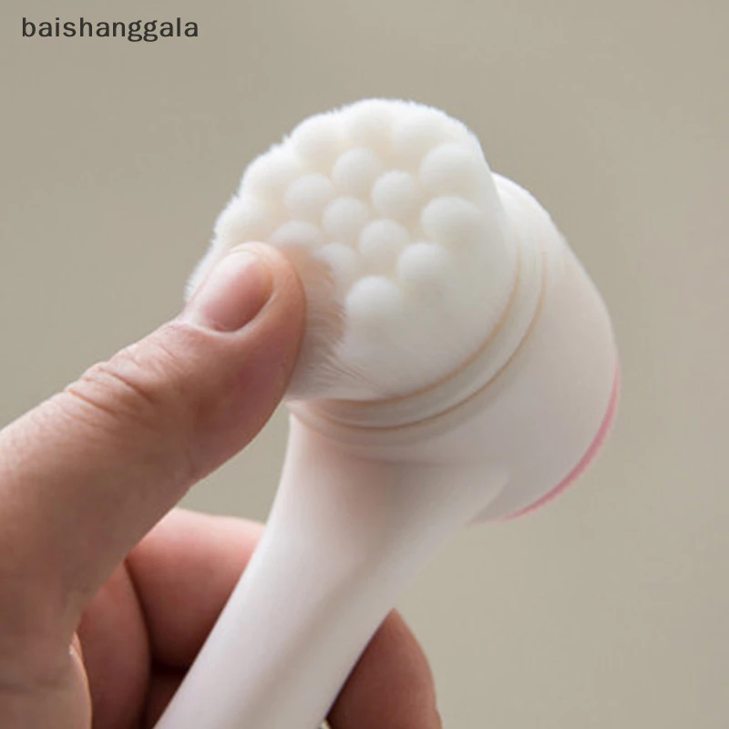 Baishanggala Massage Rửa Mặt Dụng Cụ Chăm Sóc Da Nóng Hai Mặt Silicone Làm Sạch Mặt ADS