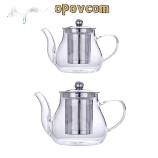 Ấm trà thủy tinh trong suốt có bộ lọc, trà chịu nhiệt, trà có thể tháo rời, ấm trà borosilicate có bộ lọc có thể tháo rời, nhà bếp