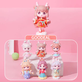 Goodeal Cô Gái Cổ Hộp Búp Bê, Mô Hình Hành Động Hình Hộp, Phụ Kiện Quà Tặng Sinh Nhật PVC Anime Búp Bê Dễ Thương Guess Box