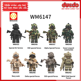 Minifigures lính ngụy trang KSK SSO kèm phụ kiện - Đồ chơi Lắp ghép Xếp hình Mô hình Mini WM6147