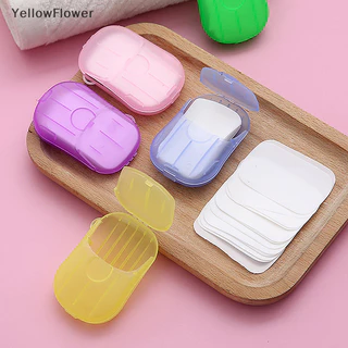 Yellowflower 1 Phòng Tắm Dùng Một Lần Xà Phòng Giấy Du Lịch Xà Phòng Giấy Rửa Tay Tắm Sạch Thơm Giấy Mini Lát Xà Phòng TH