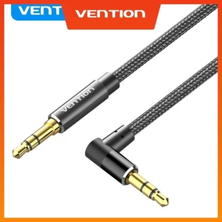 Cáp Âm Thanh Vention 3.5 Mm Âm Thanh Hi-Fi Stereo Nylon Bện Nam Đến Nam Dây Aux 90 Độ Máy Tính Bảng Cho Xe Điện Thoại Laptop