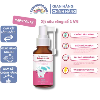 Xịt chống sâu răng cho bé Baby's Tooth chai xịt ngừa hôi miệng ố vàng hà mủn cho trẻ