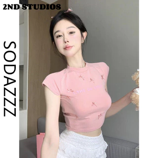 2ND STUDIOS áo phông áo thun nữ croptop baby tee Thời trang phổ biến Casual Hàn Phong WMY2410FQN 17Z240424