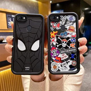 Ốp điện thoại di động silicon vàng đen cho OPPO F7 Marvel Spiderman
