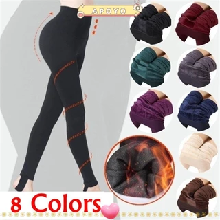 Quần legging mỏng APOYO 8 màu Quần co giãn giữ nhiệt mùa đông