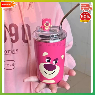 LY GIỮ NHIỆT GẤU LOTSO SIÊU CƯNG tặng kèm túi đựng ly trong suốt