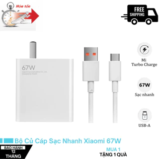 Bộ Sạc Nhanh Xiaomi Mi 67W Sạc chuẩn dòng - Cáp Sạc 6A USB Type-C cho Xiaomi 11 Pro & Xiaomi 11 Ultra...


