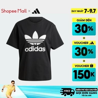 [7-9.7-VOUCHER 30%]adidas Phong cách sống Áo Thun Regular Ba Lá Nữ Đen IR9533