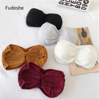 Fudeshe Áo ngực có đệm quây thời trang liền mạch định hình cây trồng có đệm Bandeau Tube