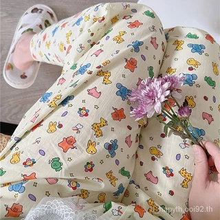 Quần Pyjama Nữ Hoạt Hình In Hình Quần Động Vật Nhỏ Slim-fit Rời Nhà Quần Thường Ngày