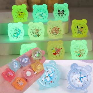 Dạ Quang Kawaii Sanrio Anime Hình Đồng Hồ Báo Thức Nhựa Trang Trí Cinnamoroll Pachacco Kuromi Búp Bê Hello Kitty Nhân Vật Hành Động DIY Trang Trí Bánh Đồ Chơi Quà Tặng Cho Trẻ Em