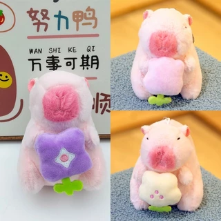 12cm Capybara Móc Khóa Sang Trọng Búp Bê Ba Lô Mặt Dây Chuyền Sáng Tạo Dễ Thương Móc Khóa Quà Tặng Cung Cấp