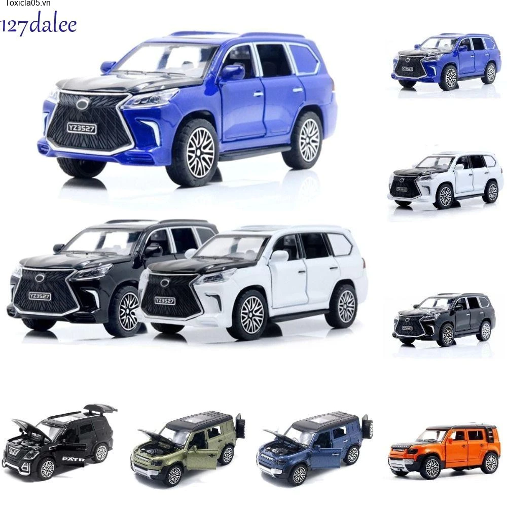 Xe địa hình hợp kim mô phỏng Toxicla05.vnDALEE, 4 cửa có thể mở 1 / 36 Lexus Lx570 bức tượng thu nhỏ, đồ chơi mô hình ô tô trang trí máy tính để bàn cổ điển Quà tặng Giáng sinh mini tinh tế