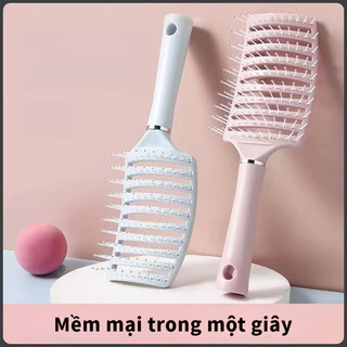 Bột Hoa Anh Đào Lông Tơ Thịt Heo Sườn Lớn Cong Lược Nữ Túi Khí Massage Lược Uốn Lược Mass