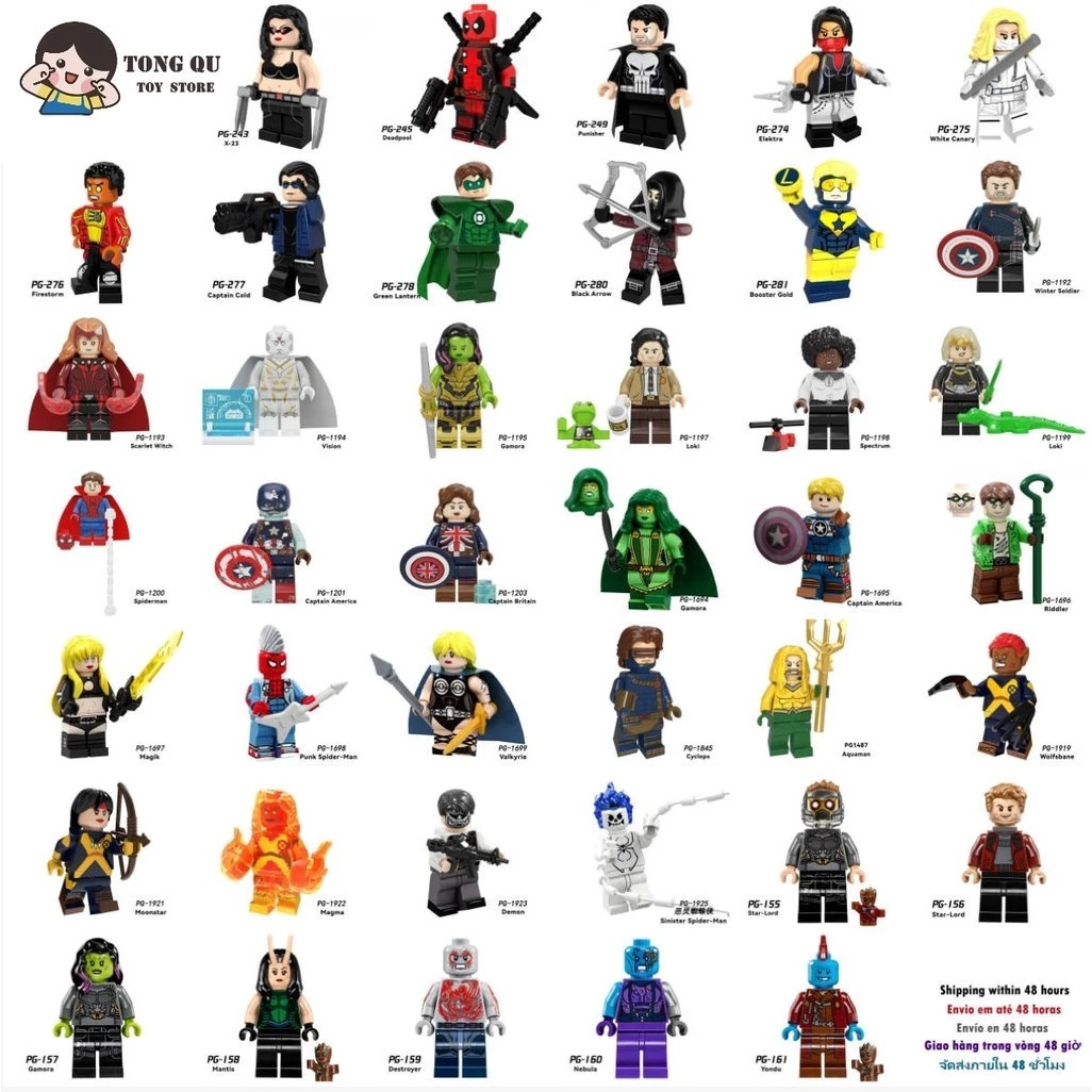 Siêu Anh Hùng Minifigures Người Bảo Vệ Galaxy X-Men Khối Xây Dựng Búp Bê Sưu Tập Mô Hình Quà Tặng Sinh Nhật Đồ Chơi