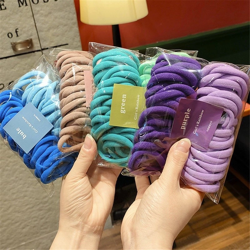 Bộ 50 Dây Buộc Tóc Co Giãn Nữ / Giá Đỡ Đuôi Ngựa Scrunchie / Mũ Cao Su Nhiều Màu Sắc Dây Hàn Quốc Bé Gái Đồ Trang Trí Tóc