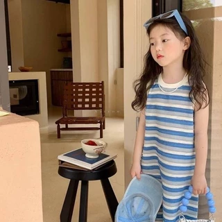 Baby clothes girl summer dress new fashion striped tank skirt children's dopamine sleeveless dress