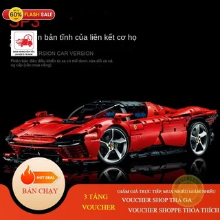 Mô Hình Lắp Ráp Siêu Xe TECHNIC FERRARI DAYTONA SP3 tỉ lệ 1:8 3778+ PCS có bản điều khiển từ xa