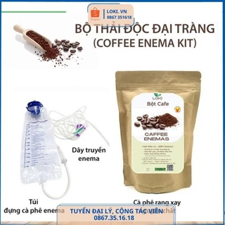 Combo Túi thải độc đại tràng + coffee enema , thụt tháo đại tràng, caffe enema, thải độc cà phê - LoKi