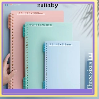 Nullaby 4 Bìa Sách Lá Rời, PP Nhiều Màu Sắc DIY Rời Lá Sổ Tay, Văn Phòng Phẩm Dễ Thương A4 A5 B5 Chất Kết Dính Vòng Xoắn Ốc Đồ Dùng Học Tập Văn Phòng