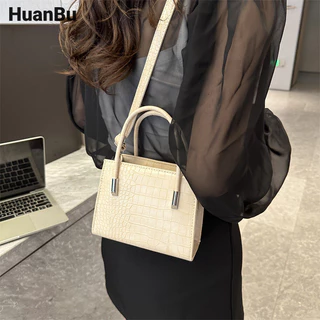 Túi đeo vai nữ Huan Bu thời trang đơn giản xu hướng thời trang mới giản dị đeo chéo thời trang túi vuông nhỏ
