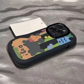 Dành Cho IPhone 11 12 Mềm IPhone 15 ProMax IPhone 13 14 ProMax Chống Rơi X XR XS Max Mềm 7 Plus 8 Plus 12 ProMax Doodle Puppy Vỏ Điện Thoại Chống Rơi