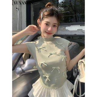 YUYAMAN áo phông áo thun nữ croptop baby tee thời trang Popular Hàn Phong Comfortable WMY2440SYW 16Z240418