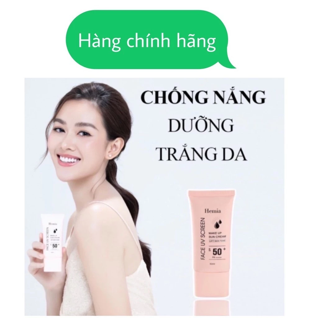 Kem Chống Nắng HEMIA Nâng Tone Kiềm Dầu SPF50++++ 50ml !(Hàng chính hãng)