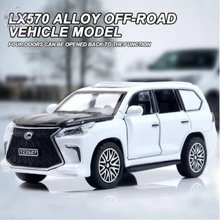 Ahour1 Xe địa hình hợp kim mô phỏng, 4 cửa có thể mở 1 / 36 Lexus Lx570 Bức tượng nhỏ thu nhỏ, trang trí bánh Retro Mini Đồ chơi mô hình xe hơi tinh tế Đồ chơi trẻ em