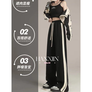 HANXIN quần ống rộng Quần Túi Hộp New Style trendy Thoải mái chic A23L0GX 21Z240520